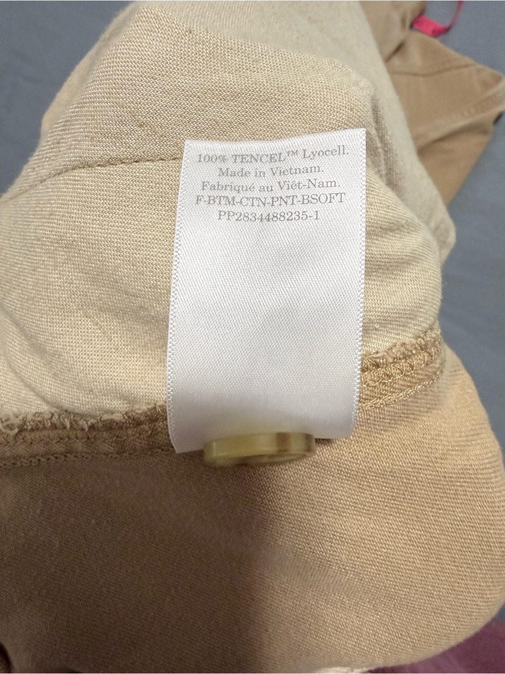 Everlane Barrel Leg Cropped Pants Tan Khaki Size 12 - Picture 6 of 8